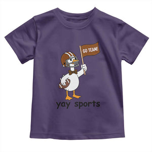 Silly Goose Football Toddler T Shirt Yays Sport TS14 Purple Print Your Wear