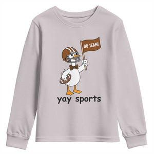 Silly Goose Football Youth Sweatshirt Yays Sport TS14 Ice Gray Print Your Wear
