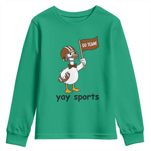 Silly Goose Football Youth Sweatshirt Yays Sport TS14 Irish Green Print Your Wear