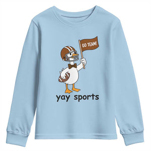 Silly Goose Football Youth Sweatshirt Yays Sport TS14 Light Blue Print Your Wear