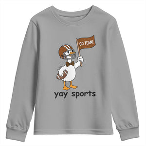 Silly Goose Football Youth Sweatshirt Yays Sport TS14 Sport Gray Print Your Wear