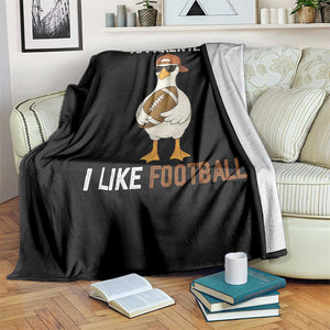 Funny Goose Football Throw Blanket Apparently I Like Football TS14 Print Your Wear