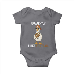 Funny Goose Football Baby Onesie Apparently I Like Football TS14 Charcoal Print Your Wear
