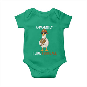 Funny Goose Football Baby Onesie Apparently I Like Football TS14 Irish Green Print Your Wear