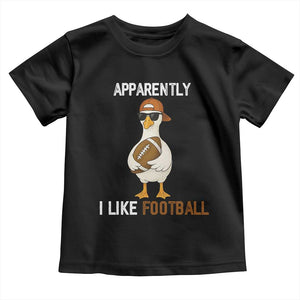 Funny Goose Football Toddler T Shirt Apparently I Like Football TS14 Black Print Your Wear