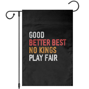 Good Better Best Chicago Pro Football Mantra Garden Flag No Kings Protest Stop Sign TS14 Black Print Your Wear