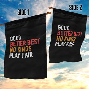 Good Better Best Chicago Pro Football Mantra Garden Flag No Kings Protest Stop Sign TS14 Print Your Wear