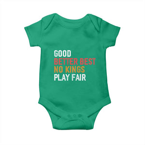 Good Better Best Chicago Pro Football Mantra Baby Onesie No Kings Protest Stop Sign TS14 Irish Green Print Your Wear