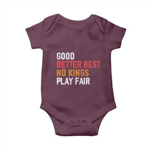 Good Better Best Chicago Pro Football Mantra Baby Onesie No Kings Protest Stop Sign TS14 Maroon Print Your Wear