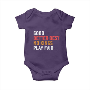 Good Better Best Chicago Pro Football Mantra Baby Onesie No Kings Protest Stop Sign TS14 Purple Print Your Wear
