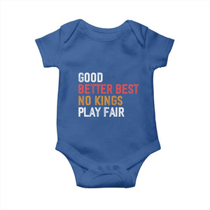 Good Better Best Chicago Pro Football Mantra Baby Onesie No Kings Protest Stop Sign TS14 Royal Blue Print Your Wear
