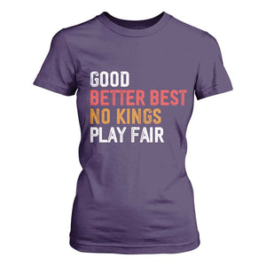 Good Better Best Chicago Pro Football Mantra T Shirt For Women No Kings Protest Stop Sign TS14 Purple Print Your Wear