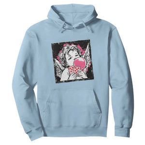 Funny 67 Valentines Hoodie Cupid Playing Cards Six Seven TS14 Light Blue Print Your Wear