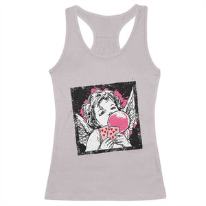 Funny 67 Valentines Racerback Tank Top Cupid Playing Cards Six Seven TS14 Ice Gray Print Your Wear