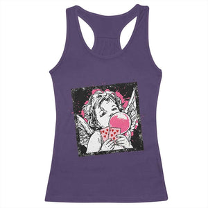 Funny 67 Valentines Racerback Tank Top Cupid Playing Cards Six Seven TS14 Purple Print Your Wear