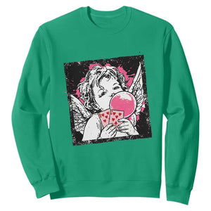 Funny 67 Valentines Sweatshirt Cupid Playing Cards Six Seven TS14 Irish Green Print Your Wear