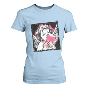 Funny 67 Valentines T Shirt For Women Cupid Playing Cards Six Seven TS14 Light Blue Print Your Wear