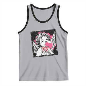 Funny 67 Valentines Tank Top Cupid Playing Cards Six Seven TS14 Athletic Heather Black Print Your Wear