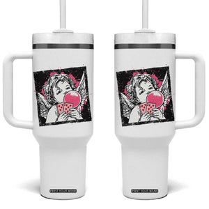 Funny 67 Valentines Tumbler With Handle Cupid Playing Cards Six Seven TS14 One Size: 40 oz White Print Your Wear