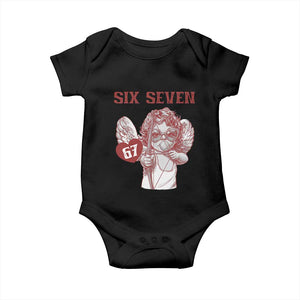 67 Valetines Meme Baby Onesie Funny Six Seven Valentines Day Heart TS14 Black Print Your Wear