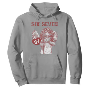67 Valetines Meme Hoodie Funny Six Seven Valentines Day Heart TS14 Sport Gray Print Your Wear
