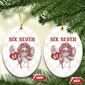 67 Valetines Meme Ceramic Ornament Funny Six Seven Valentines Day Heart TS14 Print Your Wear
