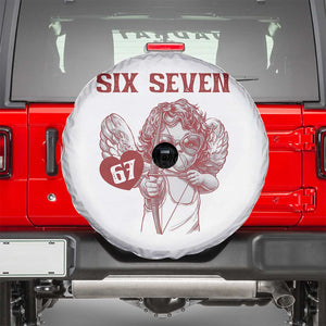 67 Valetines Meme Spare Tire Cover Funny Six Seven Valentines Day Heart TS14 White Print Your Wear