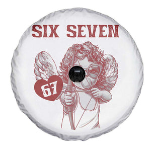 67 Valetines Meme Spare Tire Cover Funny Six Seven Valentines Day Heart TS14 Print Your Wear
