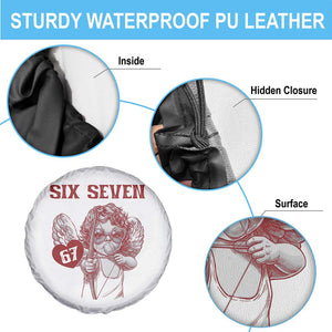 67 Valetines Meme Spare Tire Cover Funny Six Seven Valentines Day Heart TS14 Print Your Wear