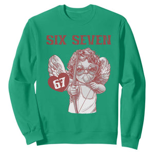 67 Valetines Meme Sweatshirt Funny Six Seven Valentines Day Heart TS14 Irish Green Print Your Wear