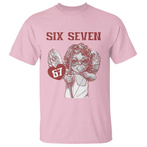 67 Valetines Meme T Shirt Funny Six Seven Valentines Day Heart TS14 Light Pink Print Your Wear