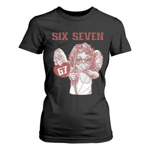 67 Valetines Meme T Shirt For Women Funny Six Seven Valentines Day Heart TS14 Black Print Your Wear
