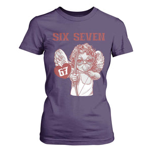 67 Valetines Meme T Shirt For Women Funny Six Seven Valentines Day Heart TS14 Purple Print Your Wear