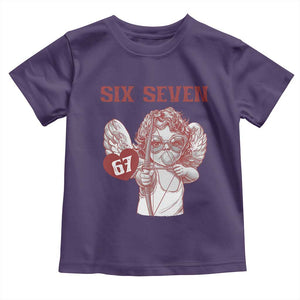 67 Valetines Meme Toddler T Shirt Funny Six Seven Valentines Day Heart TS14 Purple Print Your Wear