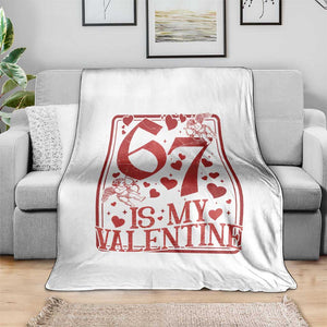67 Valentines Playing Card Throw Blanket Funny Six Seven Relationship Meme TS14 Print Your Wear