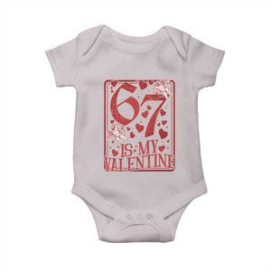 67 Valentines Playing Card Baby Onesie Funny Six Seven Relationship Meme TS14 Ice Gray Print Your Wear