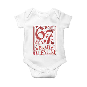 67 Valentines Playing Card Baby Onesie Funny Six Seven Relationship Meme TS14 White Print Your Wear