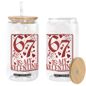 67 Valentines Playing Card Glass Can Funny Six Seven Relationship Meme TS14 Print Your Wear