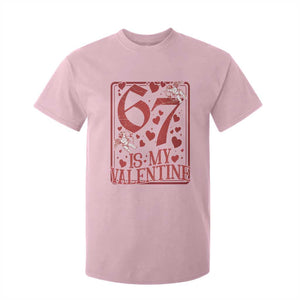 67 Valentines Playing Card T Shirt For Kid Funny Six Seven Relationship Meme TS14 Light Pink Print Your Wear
