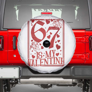 67 Valentines Playing Card Spare Tire Cover Funny Six Seven Relationship Meme TS14 White Print Your Wear