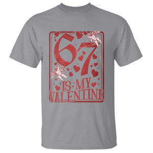 67 Valentines Playing Card T Shirt Funny Six Seven Relationship Meme TS14 Sport Gray Print Your Wear