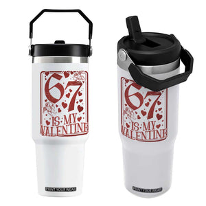 67 Valentines Playing Card Flip Straw Tumbler Funny Six Seven Relationship Meme TS14 One Size: 30 oz White Print Your Wear