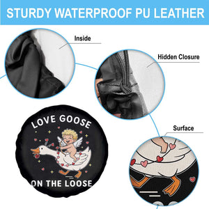 Funny Valentine Goose Spare Tire Cover Love Goose On The Loose TS14 Print Your Wear