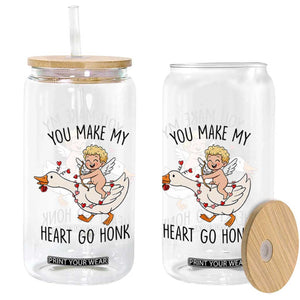 Funny Valentine Goose Glass Can You Make My Heart Go Honk TS14 Print Your Wear