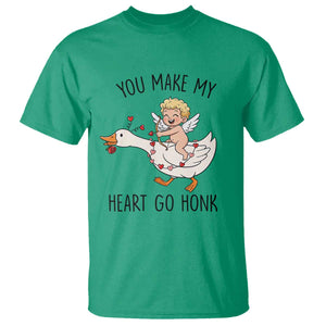 Funny Valentine Goose T Shirt You Make My Heart Go Honk TS14 Irish Green Print Your Wear