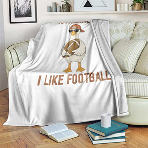 Funny Goose Football Meme Throw Blanket Apparently I Like Football TS14 Print Your Wear