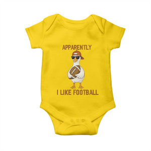 Funny Goose Football Meme Baby Onesie Apparently I Like Football TS14 Daisy Print Your Wear
