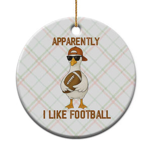 Funny Goose Football Meme Ceramic Ornament Apparently I Like Football TS14 1pc Christmas Plaid Print Your Wear