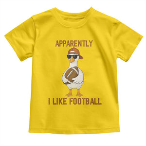 Funny Goose Football Meme Toddler T Shirt Apparently I Like Football TS14 Daisy Print Your Wear