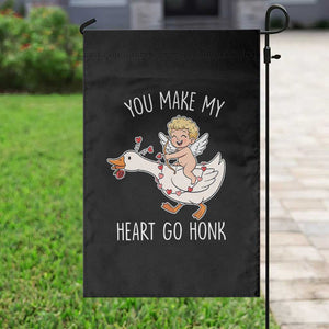 You Make My Heart Go Honk Garden Flag Funny Valentine Goose TS14 Print Your Wear